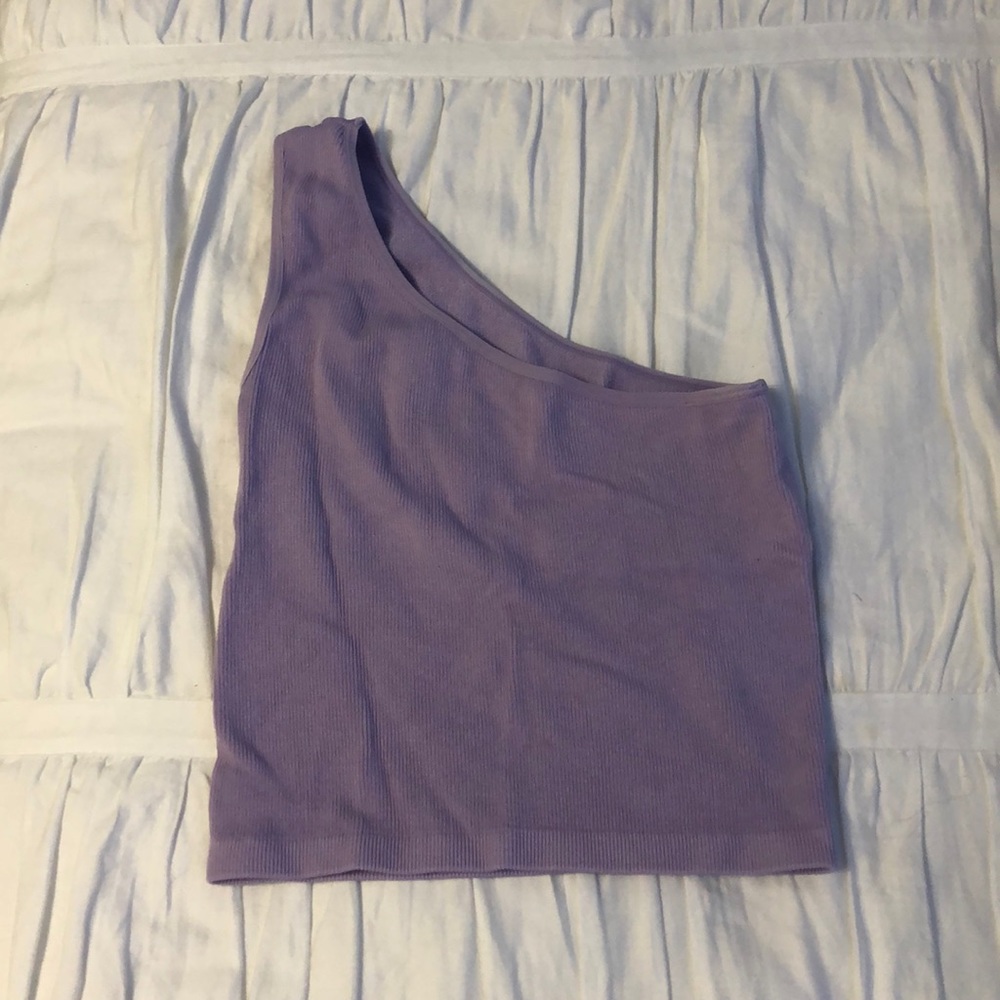 Purple one shoulder top